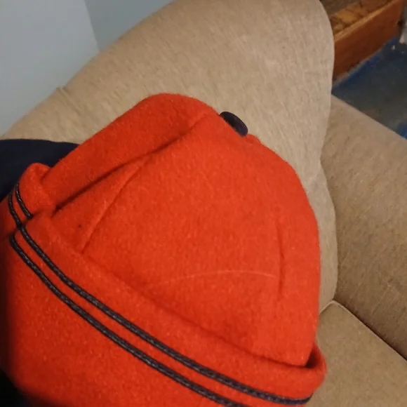 Rothchilds Toddler Girls. Red and Navy Pea Coat with Hat.  Size 3 Toddler. - Picture 12 of 16